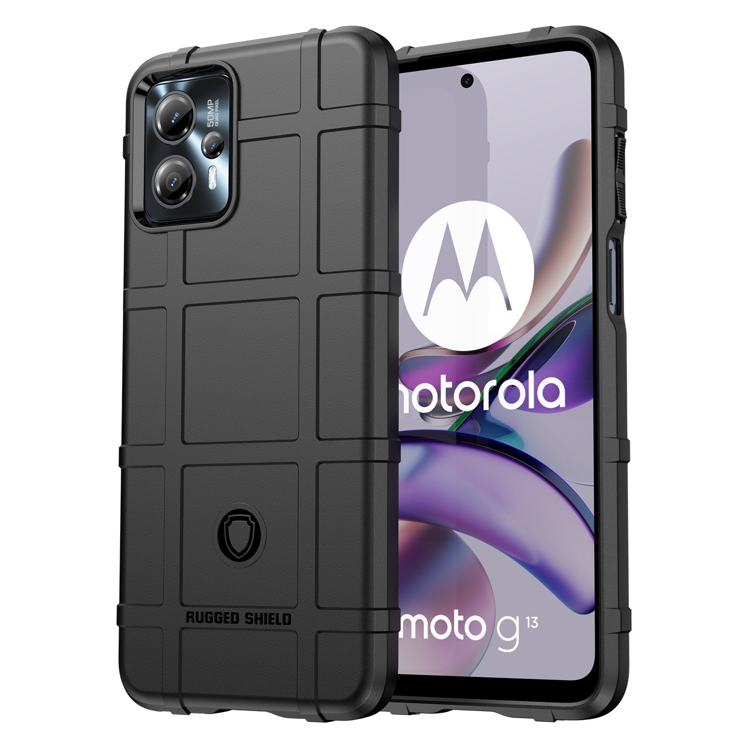 For Motorola Moto G13 4G G23 4G Shockproof Soft TPU Phone Cover Case Rugged Square Grid Texture Phone Protector For Motorola Moto G13 4G G23 4G Shockproof Soft TPU Phone Cover Case Rugged Square Grid Texture Phone Protector